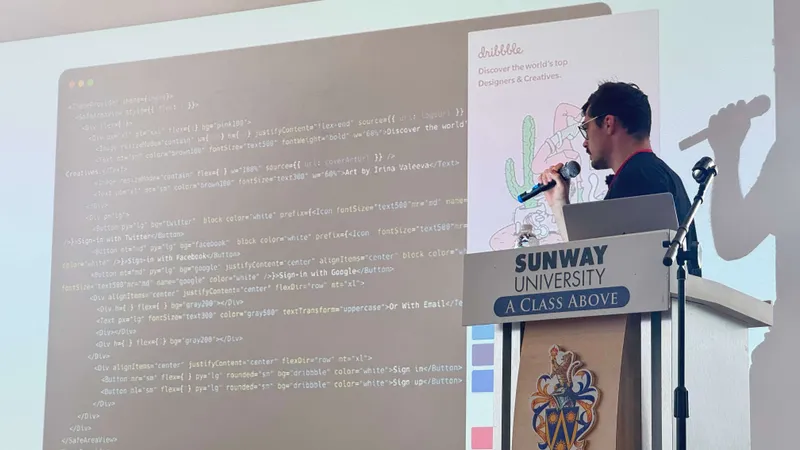 Nicolas Torion speaking at Fork it! Kuala Lumpur