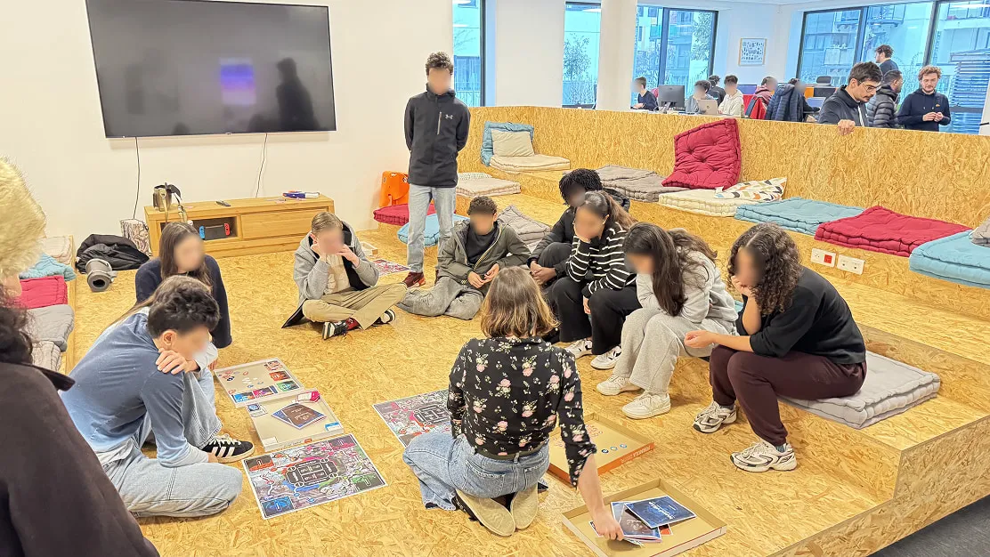 Kids during the workshops