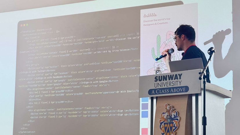 Nicolas Torion speaking at Fork it! Kuala Lumpur