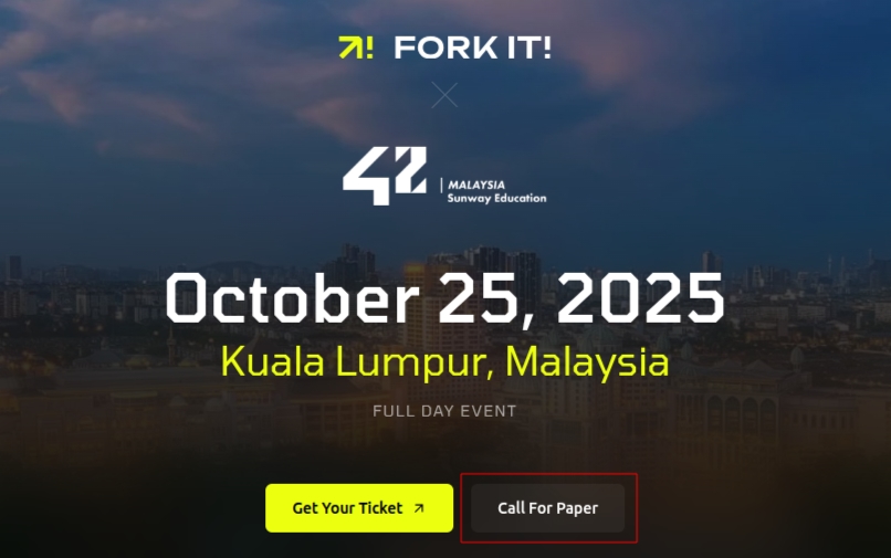 Full page screenshot of event with CFP button highlighted